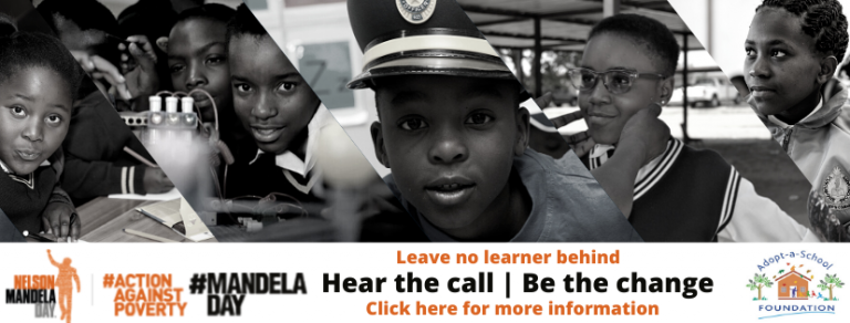 Hear the call, be the change, support learners during Covid-19 for Mandela Day