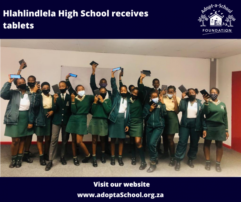 Hlahlindela Secondary School receives tablets